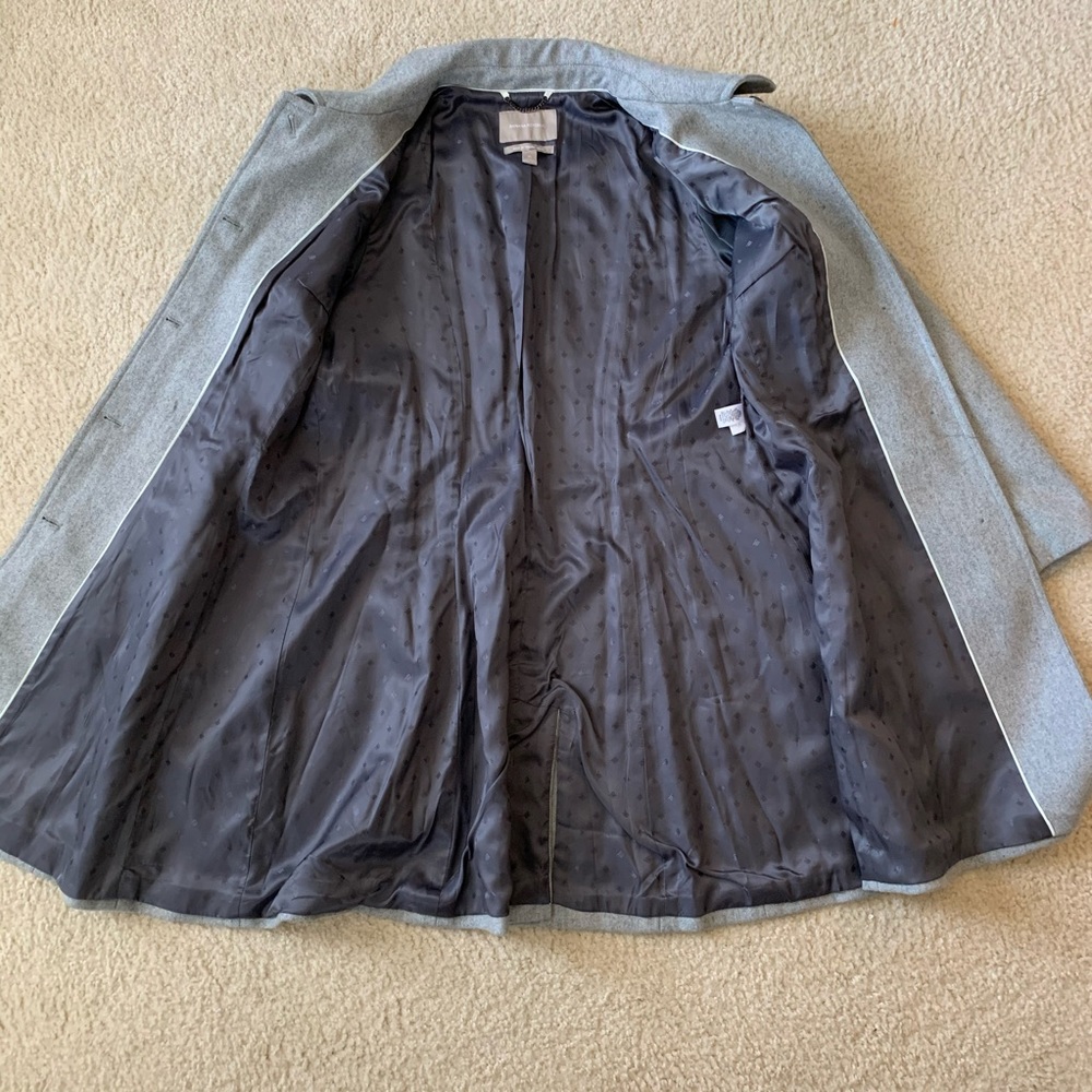 Banana Republic Grey Wool Peacoat Sz XL - Picture 5 of 8